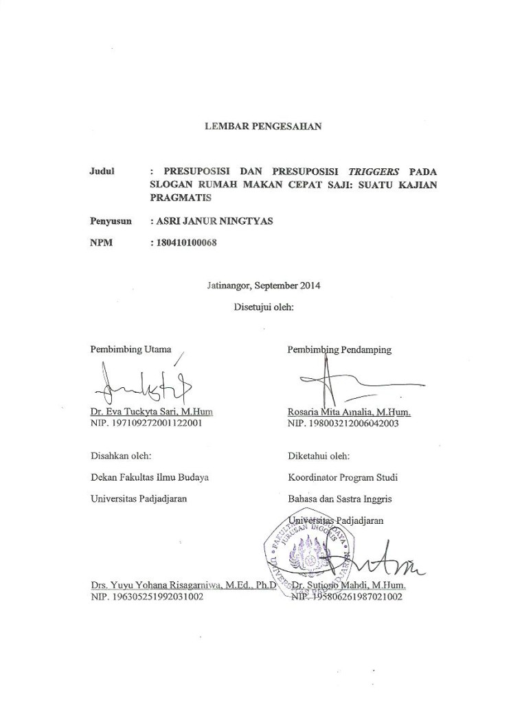 PENGESAHAN – Program Studi Sastra Inggris