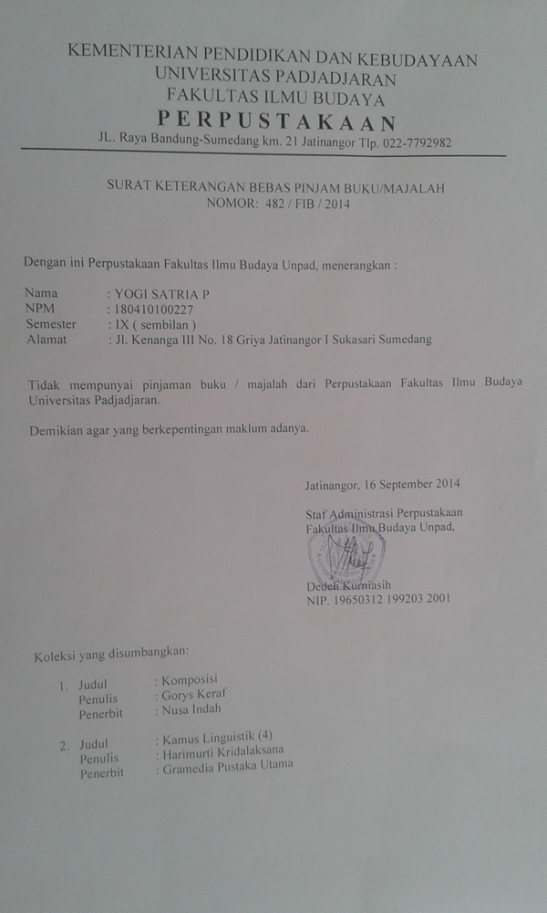 Bebas Pinjam Fakultas Program Studi Sastra Inggris